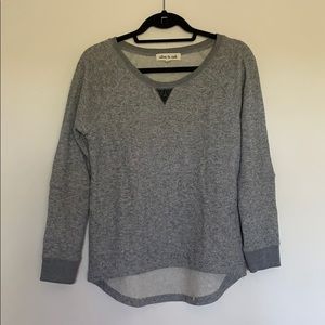 OLIVE & OAK Grey sweater with black elbow patches